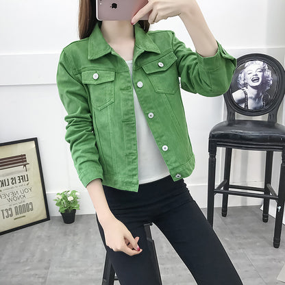 Candy Farbe Jacke Langarm Damen Jacke