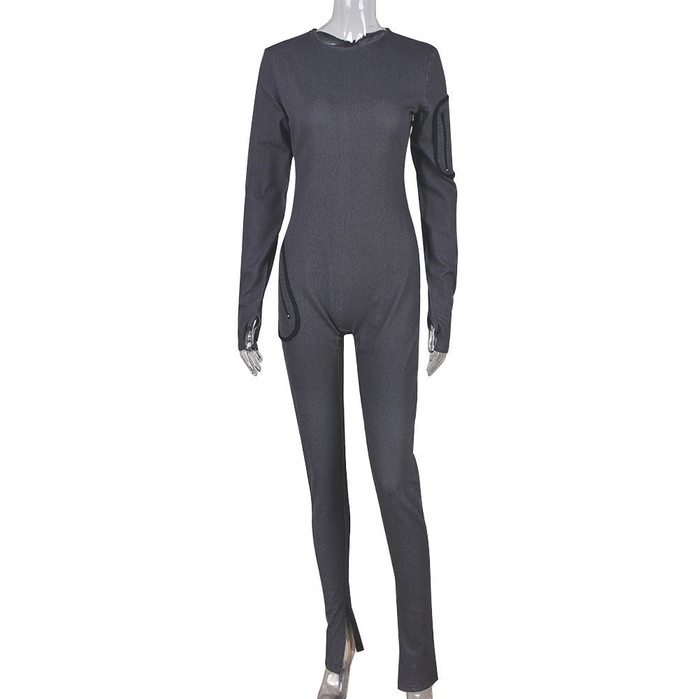 Enger Jeans-Overall für Damen