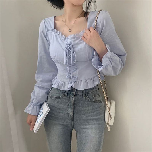 Retro Minority Einfache Bluse für Damen
