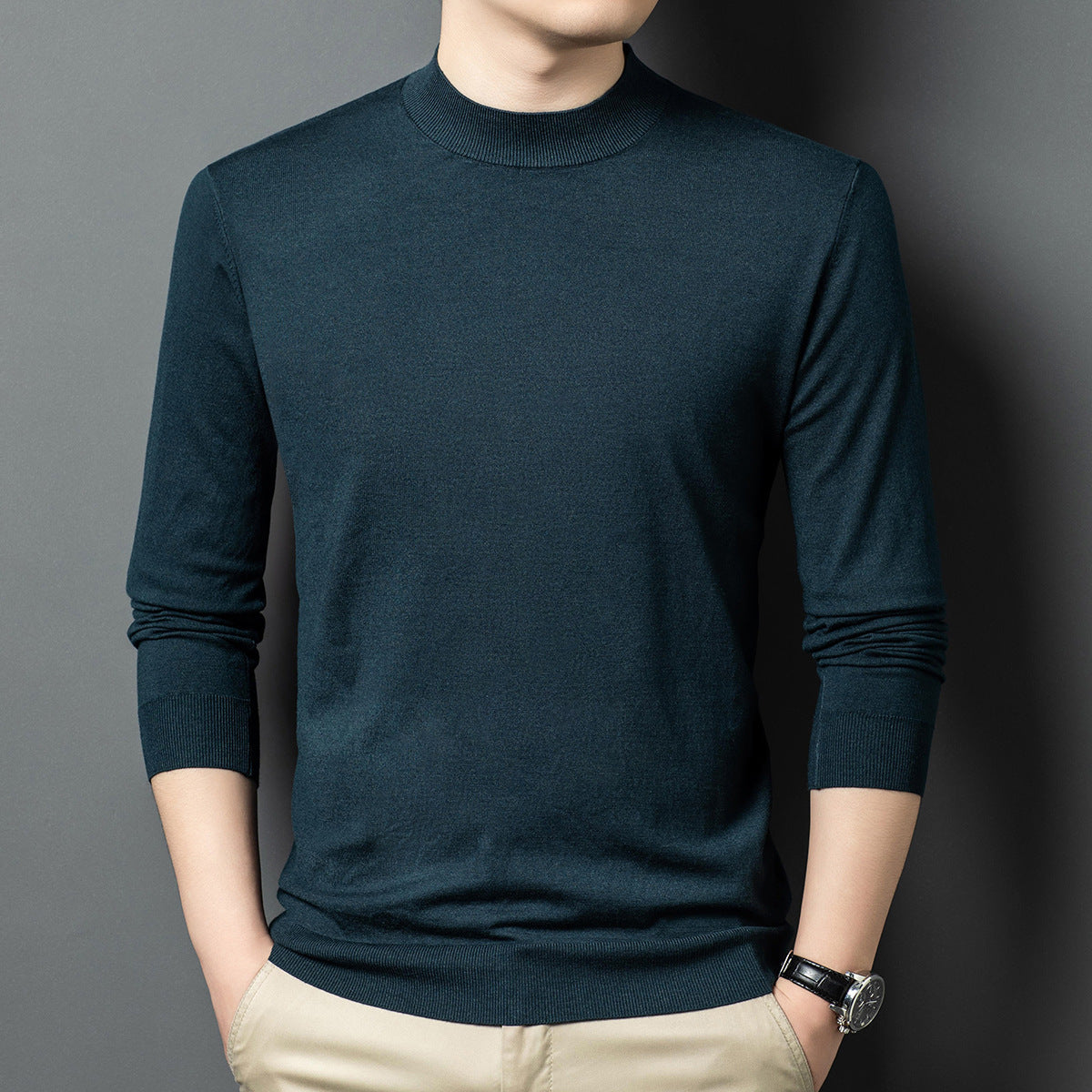 Round Neck Wool T Men's Sweater Skin-friendly