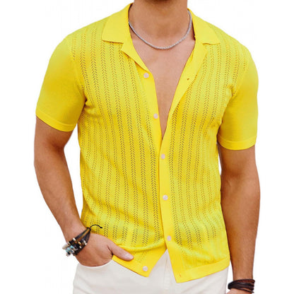 Sommer-Herrenhemd mit Hohldesign – Leicht & Atmungsaktiv