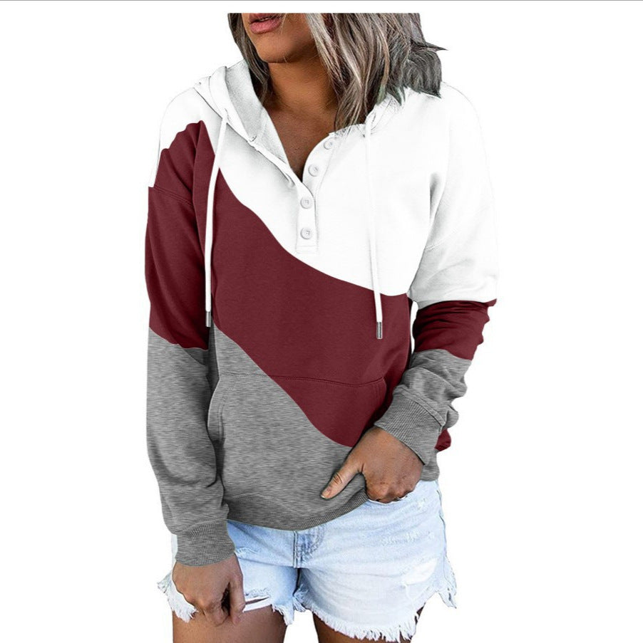 Bedruckter lässiger Hoodie-Mantel für Damen