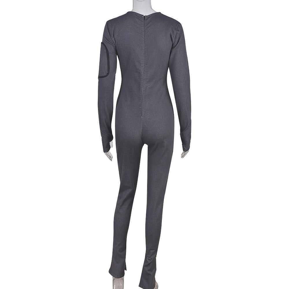 Enger Jeans-Overall für Damen