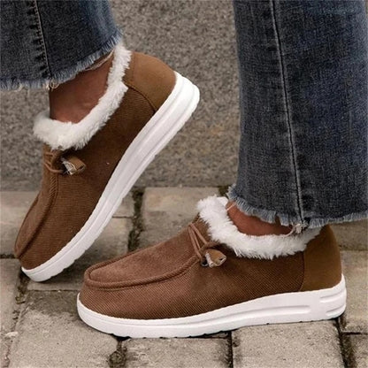 Schneestiefel Damen Warm Plüsch Stiefeletten Winterschuhe
