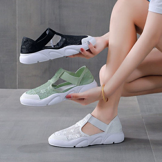 Fisherman Sandal Damen Sommer Muffin Plateau Atmungsaktiv Lässig Flach Fischerschuh Damen
