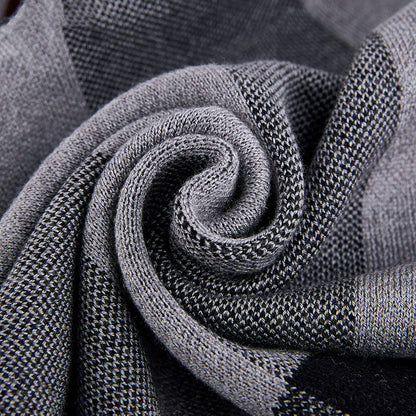 Basolan Wollschal Herren – Warmes Winteraccessoire im Karo-Design