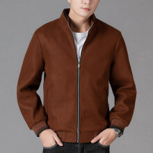 Herren Wollfleece-Jacke – Sportlicher Herbstmantel mit Taschen