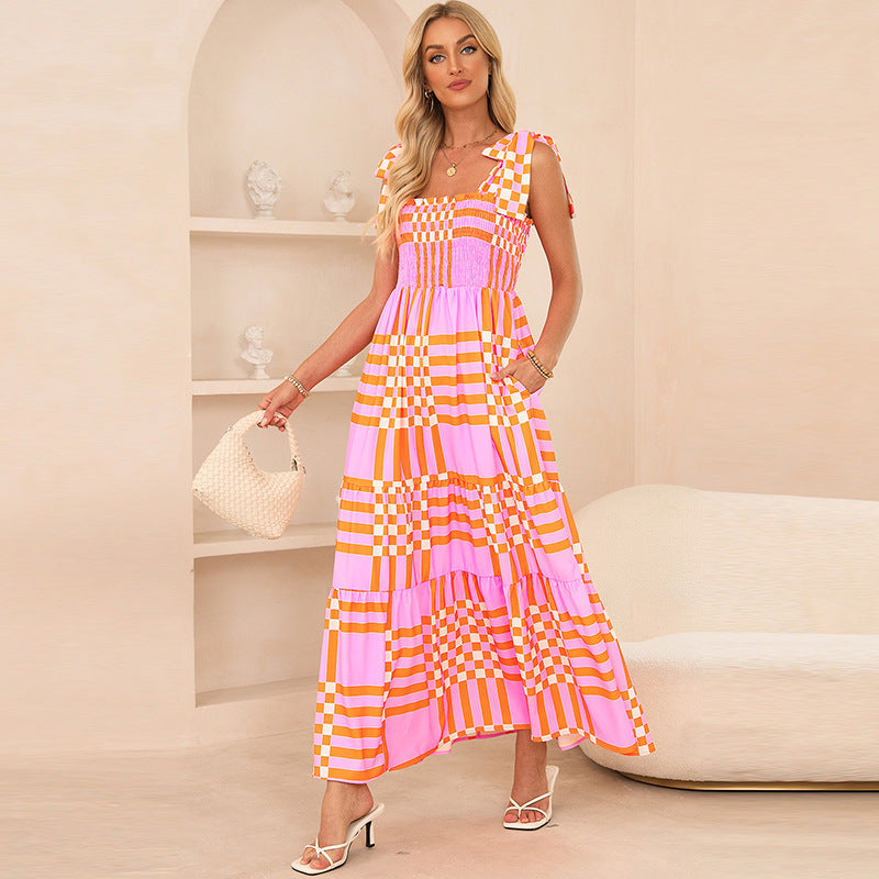 Modisches All-Match-Kleid mit Schnürung und ärmellosem Kleid für Damen