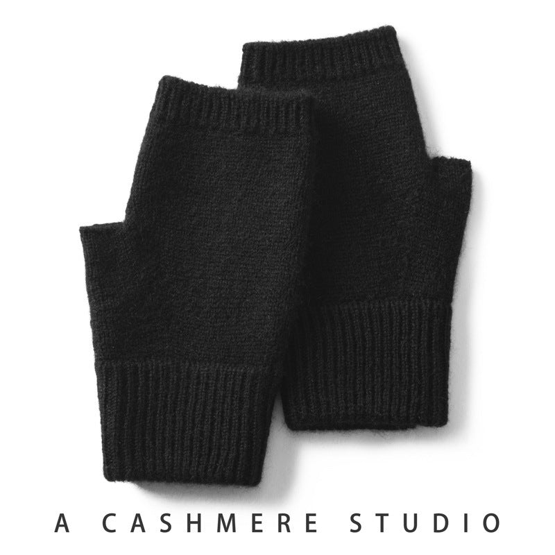 Reine Kaschmir Halbfingerhandschuhe für Frauen Herbst Winter verschiedene Farben