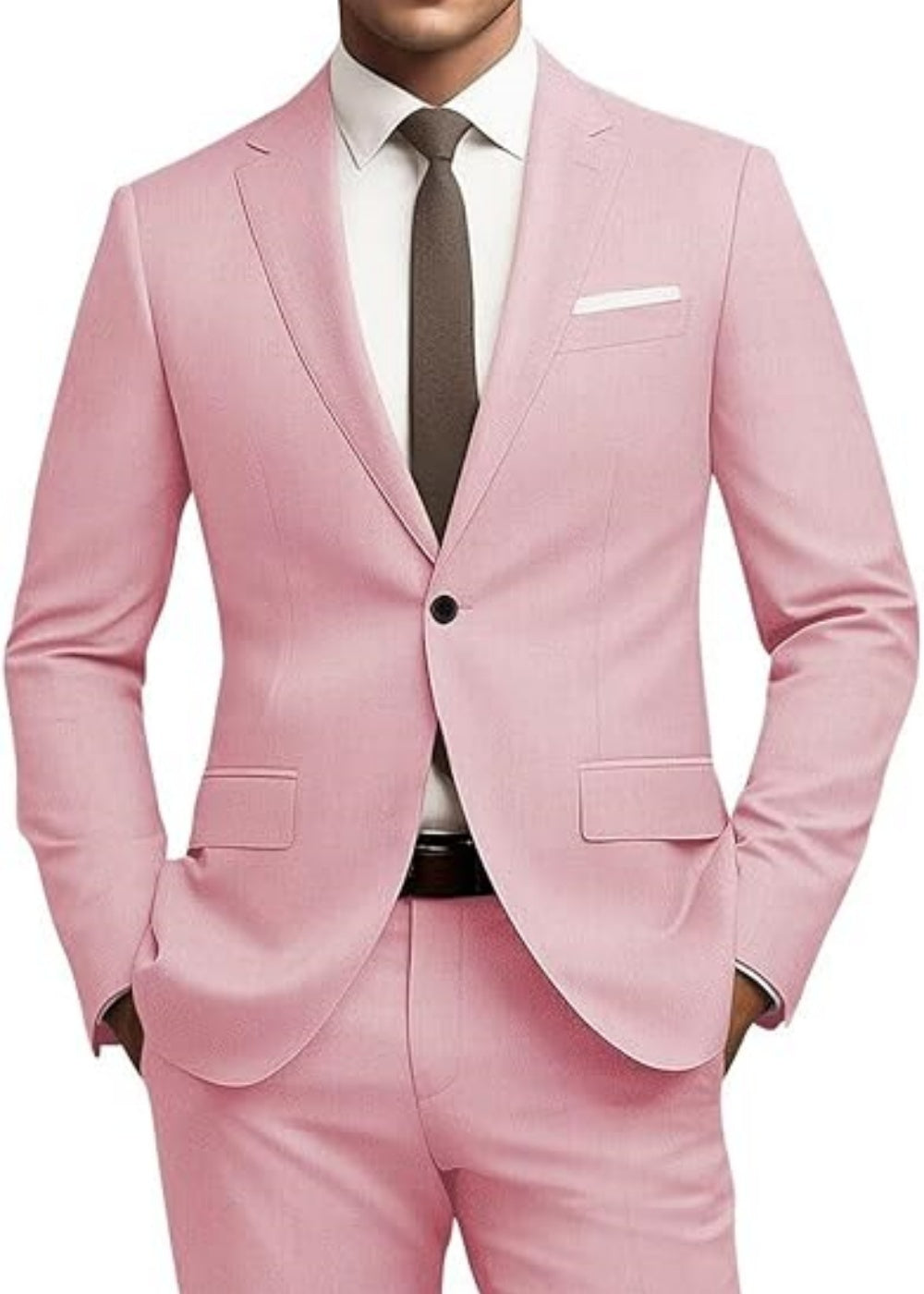 Eleganter Herrenanzug im Slim Fit – 2-teiliges Set inkl. Krawatte
