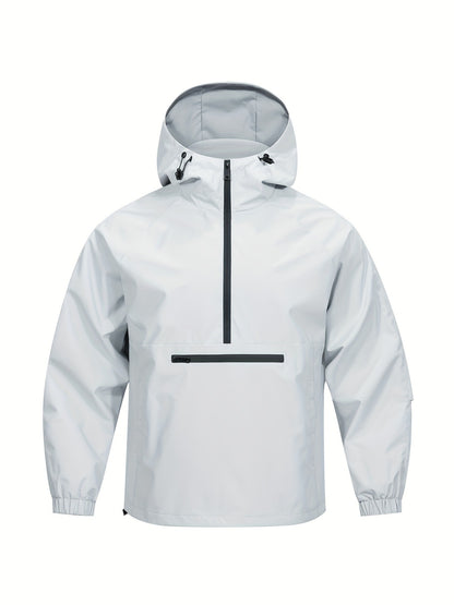 Herren Hoodie im koreanischen Stil – Lockerer Cord-Pullover mit Halbreißverschluss