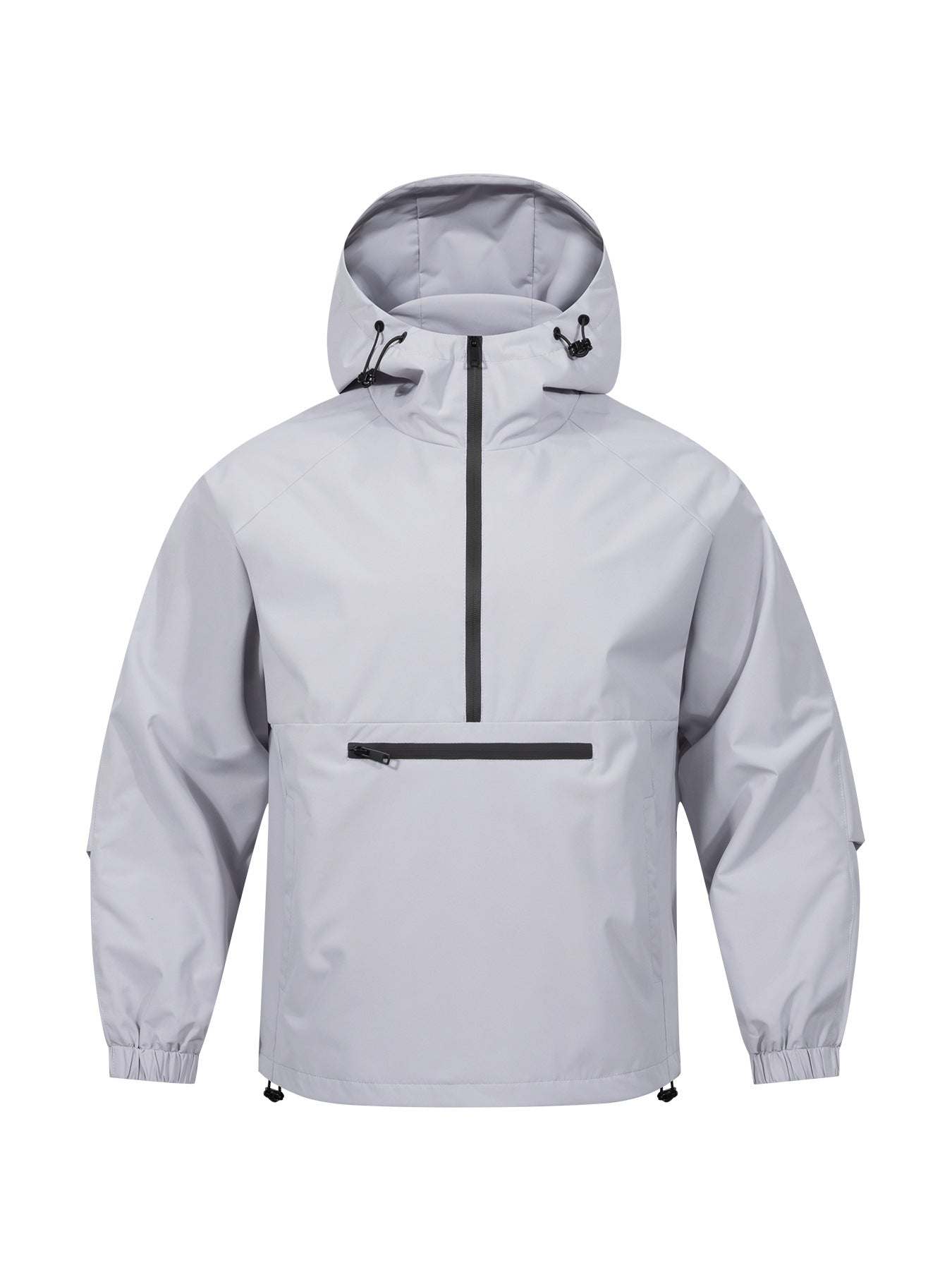 Herren Hoodie im koreanischen Stil – Lockerer Cord-Pullover mit Halbreißverschluss