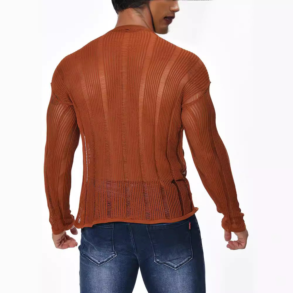Lässiger Herrenpullover mit Langarm – Bequemer Schnitt für den Alltag