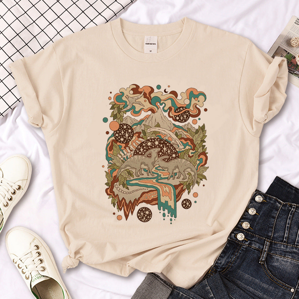 Hexe Triple Moon Gothic Sonne Tshirt Frauen Y2K T-Shirt weibliche Des