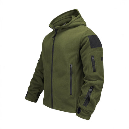 Herren Outdoorjacke mit Fleecefutter – Winddicht, Kapuze, Slim Fit