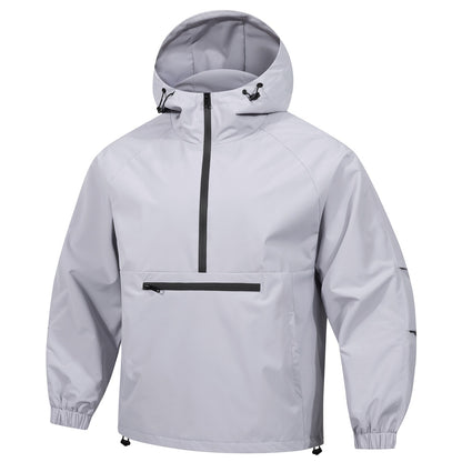 Herren Hoodie im koreanischen Stil – Lockerer Cord-Pullover mit Halbreißverschluss