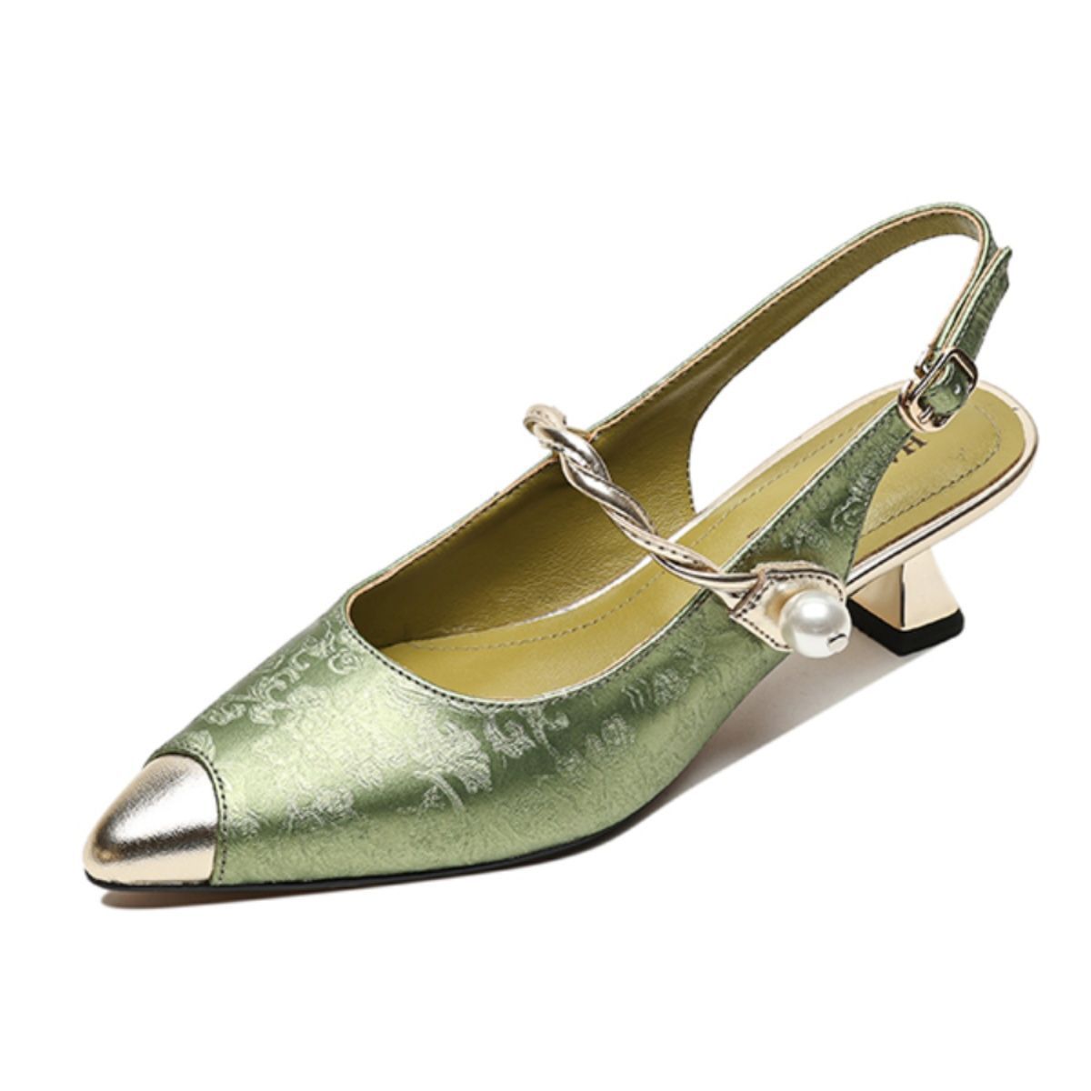Knöchelriemen Stilettos Sandalen Spitzschuh Mittlerer Absatz Damen Sommer
