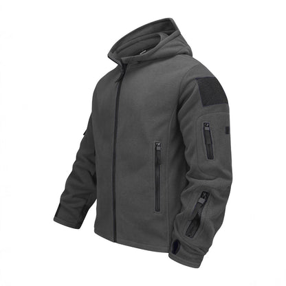 Herren Outdoorjacke mit Fleecefutter – Winddicht, Kapuze, Slim Fit
