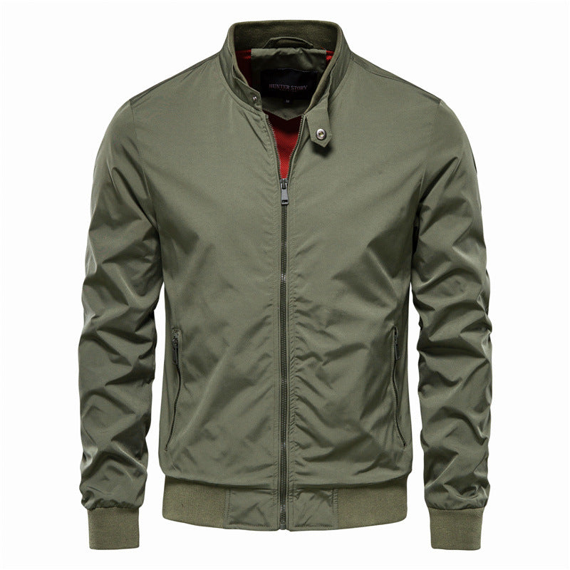 Leichte Herrenjacke – Casual Look in Uni-Farben