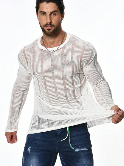 Lässiger Herrenpullover mit Langarm – Bequemer Schnitt für den Alltag