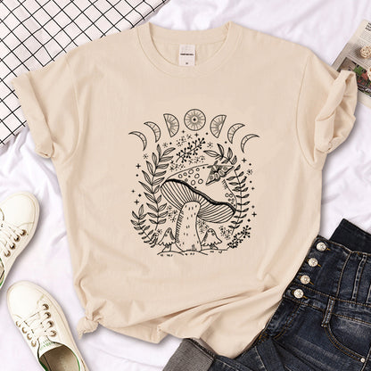 Hexe Triple Moon Gothic Sonne Tshirt Frauen Y2K T-Shirt weibliche Des