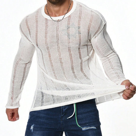 Lässiger Herrenpullover mit Langarm – Bequemer Schnitt für den Alltag