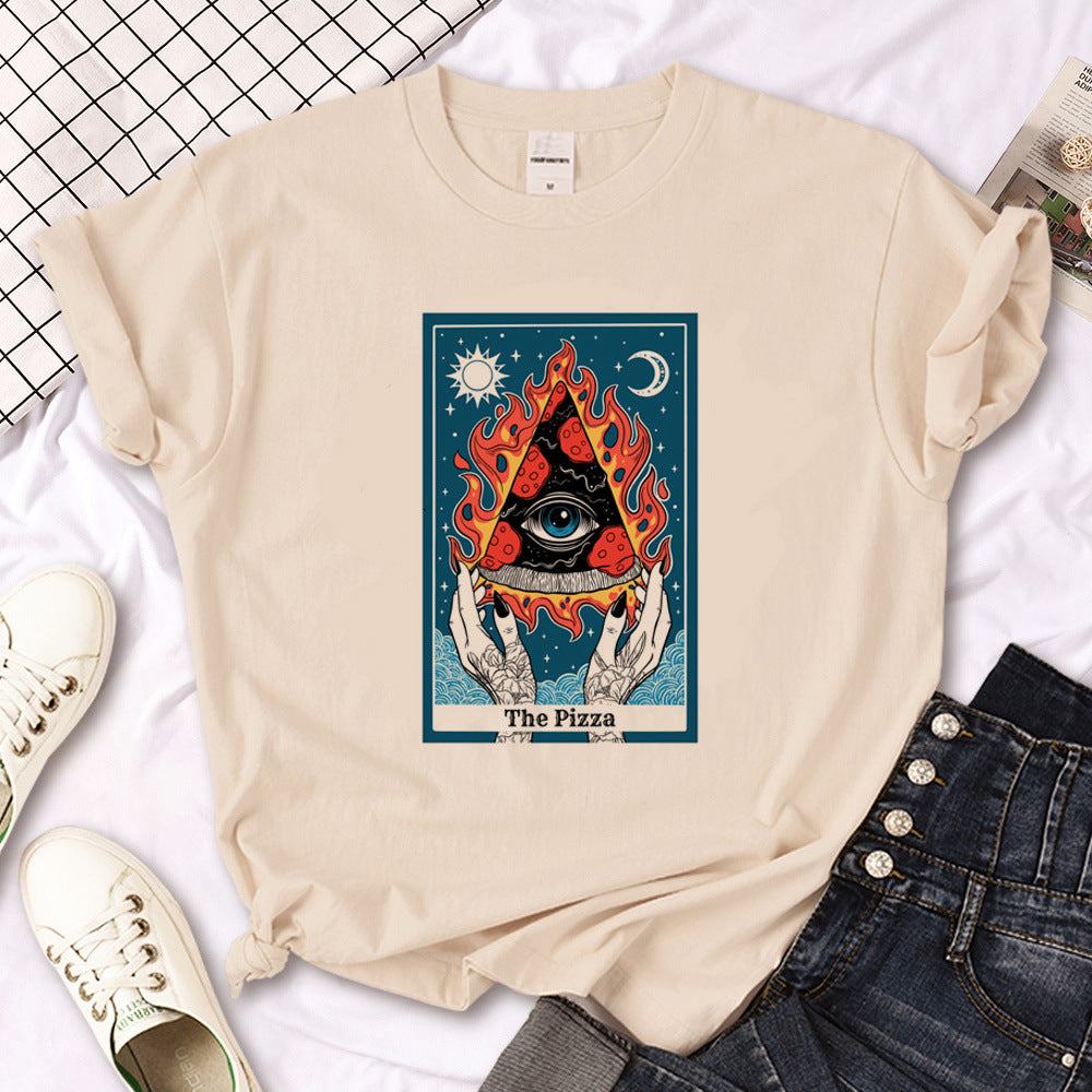 Hexe Triple Moon Gothic Sonne Tshirt Frauen Y2K T-Shirt weibliche Des