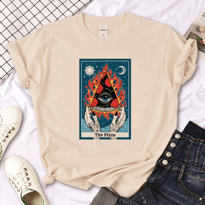 Hexe Triple Moon Gothic Sonne Tshirt Frauen Y2K T-Shirt weibliche Des