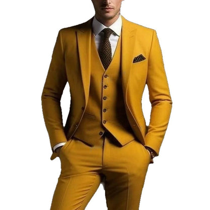 Dreiteiliger Herrenanzug – Slim Fit Anzug mit Weste für Business & Anlass