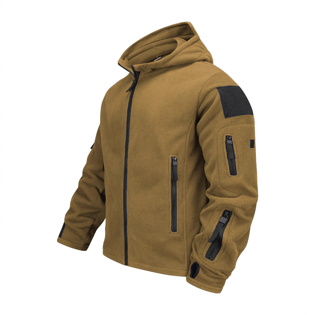Herren Outdoorjacke mit Fleecefutter – Winddicht, Kapuze, Slim Fit