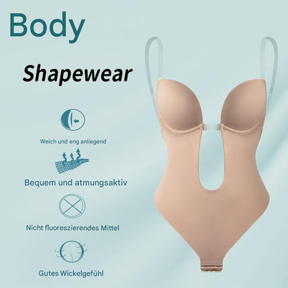 Unsichtbares rückenfreies Kleid mit innerem BH-Jumpsuit