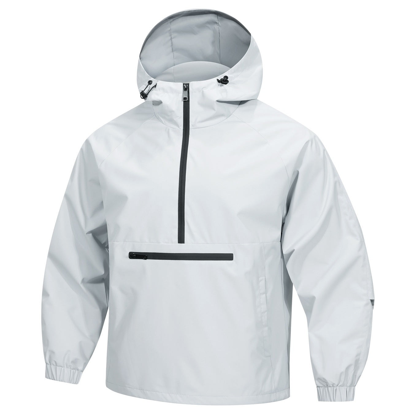 Herren Hoodie im koreanischen Stil – Lockerer Cord-Pullover mit Halbreißverschluss