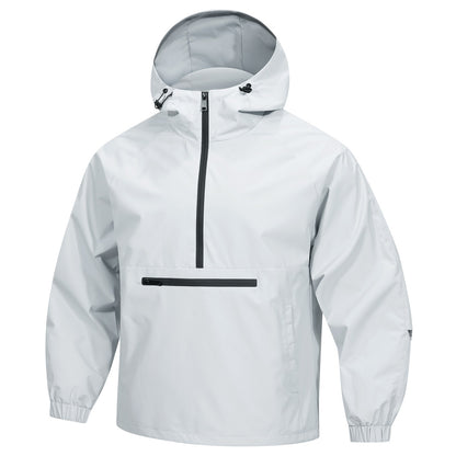 Herren Hoodie im koreanischen Stil – Lockerer Cord-Pullover mit Halbreißverschluss