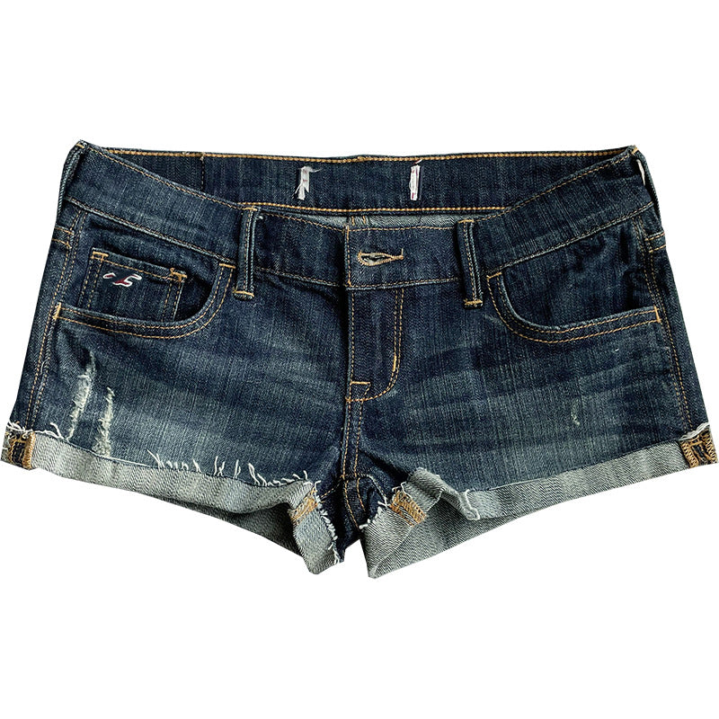 Stretch-enge Sommer-Jeansshorts für Damen