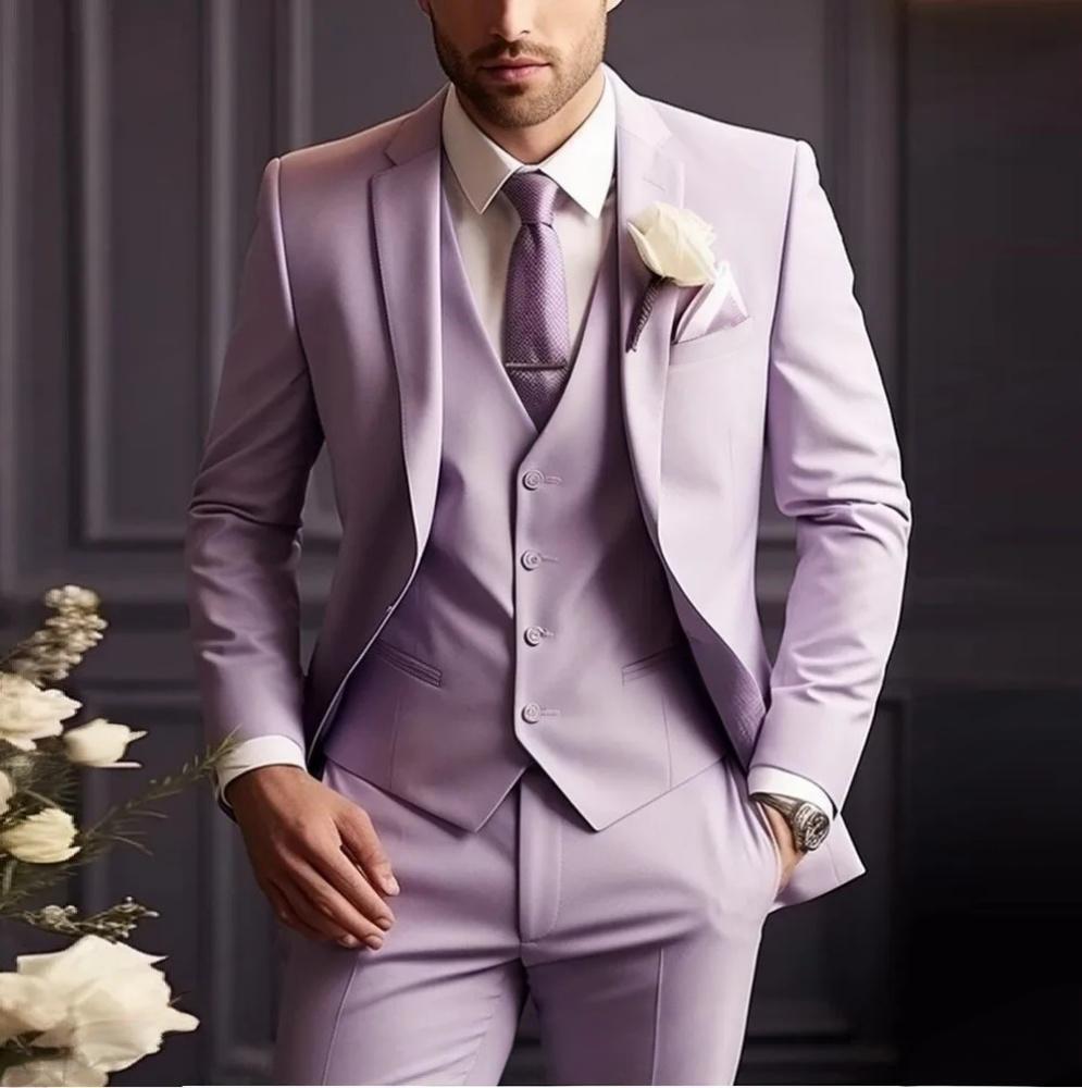 Dreiteiliger Herrenanzug – Slim Fit Anzug mit Weste für Business & Anlass