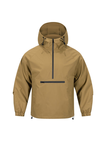 Herren Hoodie im koreanischen Stil – Lockerer Cord-Pullover mit Halbreißverschluss