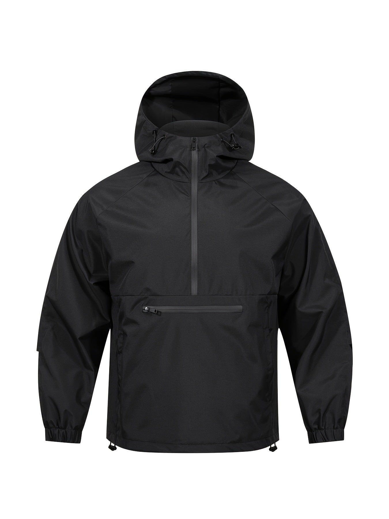 Herren Hoodie im koreanischen Stil – Lockerer Cord-Pullover mit Halbreißverschluss
