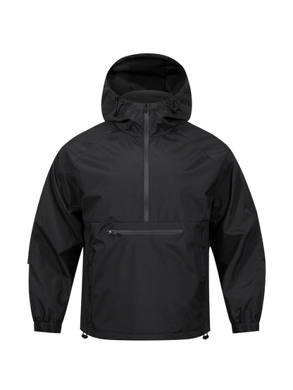 Herren Hoodie im koreanischen Stil – Lockerer Cord-Pullover mit Halbreißverschluss