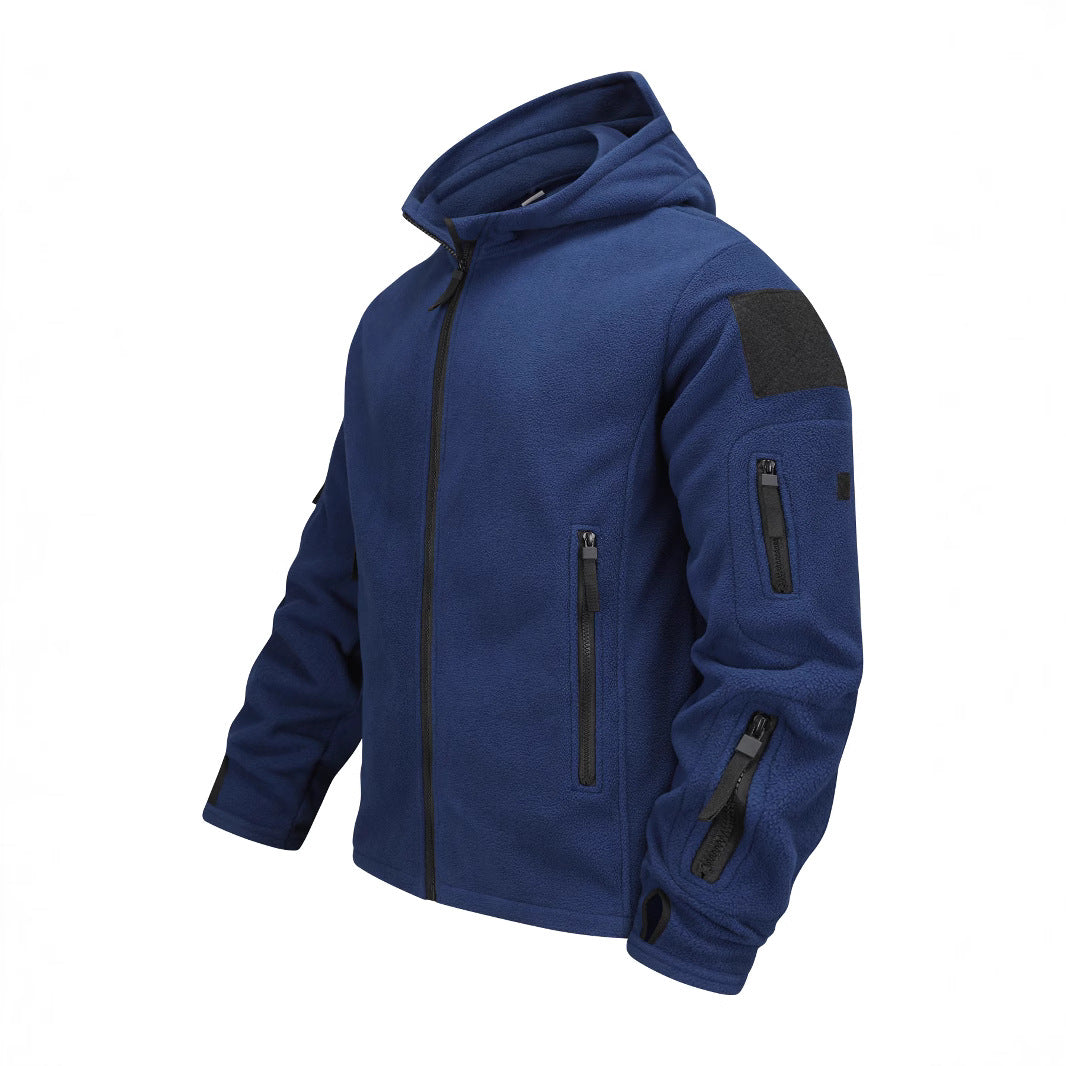 Herren Outdoorjacke mit Fleecefutter – Winddicht, Kapuze, Slim Fit