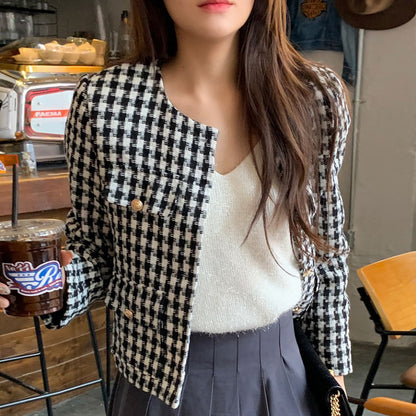 Tartan-Kurzjacke für Damen