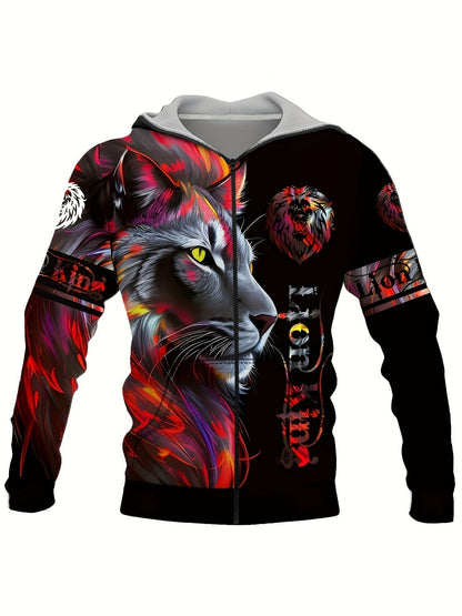 Vikings 3D Hoodie Herren – Lässiges Sweatshirt mit Kapuze für Frühling & Herbst