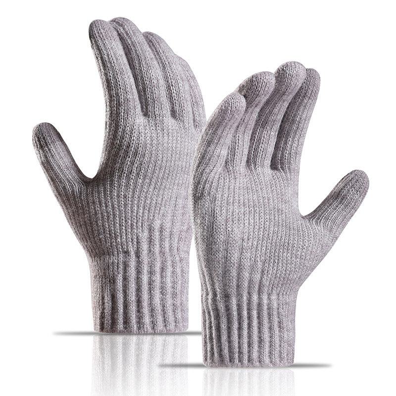 Winter-Fleece-gefütterte, gepolsterte, warmhaltende Strickhandschuhe für Damen