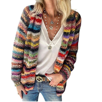 Pullover Strickjacke Dünner Mantel Lose Mantel Damen