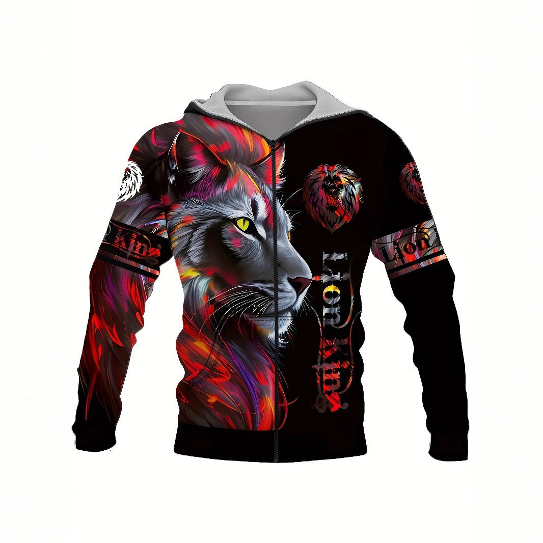 Vikings 3D Hoodie Herren – Lässiges Sweatshirt mit Kapuze für Frühling & Herbst