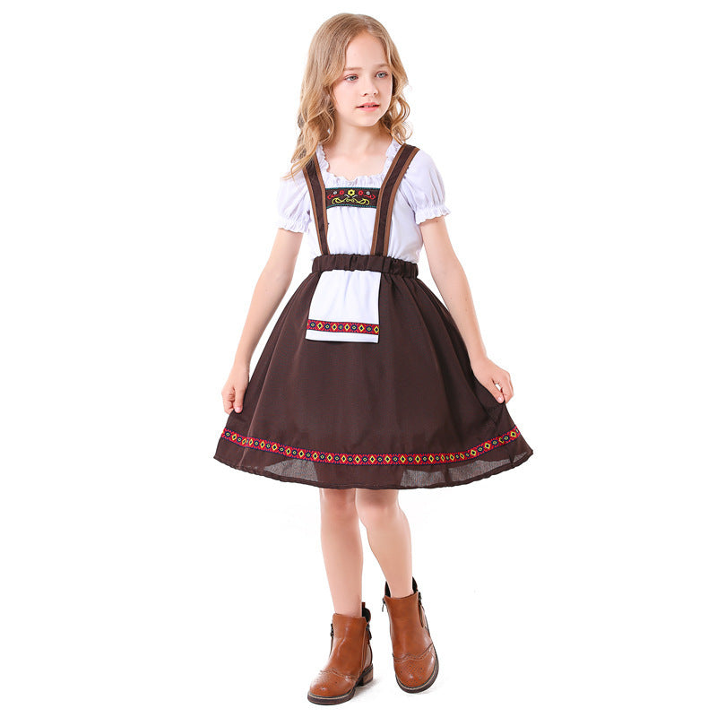 German Bavarian Traditional Folk Festival Beer Festival Costume Girl's Strap Skirt