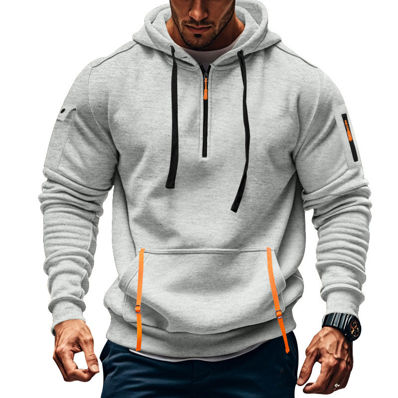Herren Sweatshirt mit Multi-Zipper Armtasche