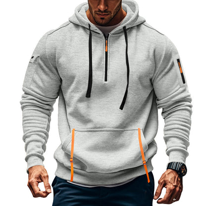 Herren Sweatshirt mit Multi-Zipper Armtasche
