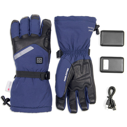 Beheizbare Motorradhandschuhe aus Schafsleder mit Touchscreen