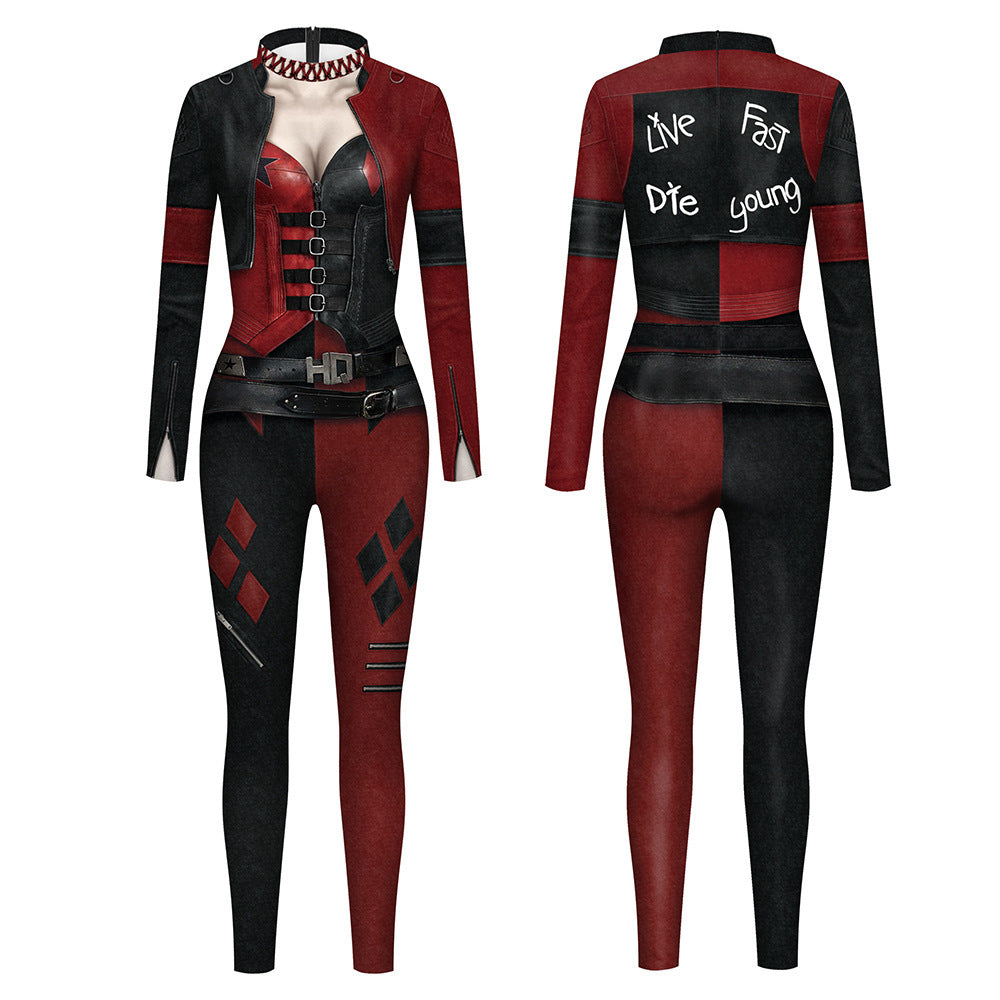 Damen Jumpsuit Bedruckter Slimming Skinny Jumpsuit Damen