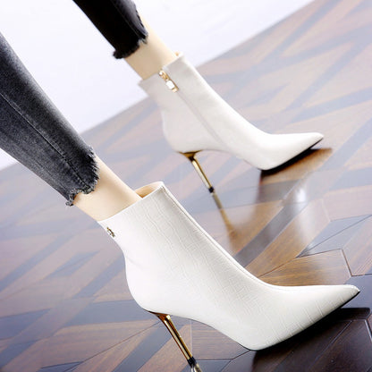 Spitze High Heels Lackleder Stilettos